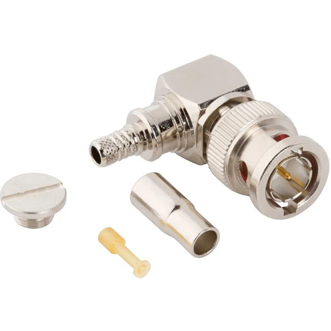 RF Connector BNC Male Right Angle For RG316/RG174 Cable Crimp Type BNC-C-JW1.5 RF Connector BNC Male Right Angle For RG316/RG174 Cable Crimp Type BNC-C-JW1.5